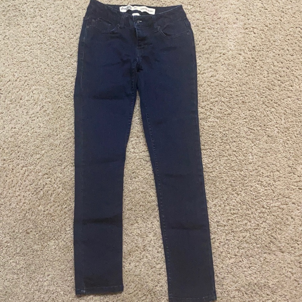 DARK DENIM SKINNY JEANS -  NEVER WORN-  CHARLOTTE RUSSE 00S